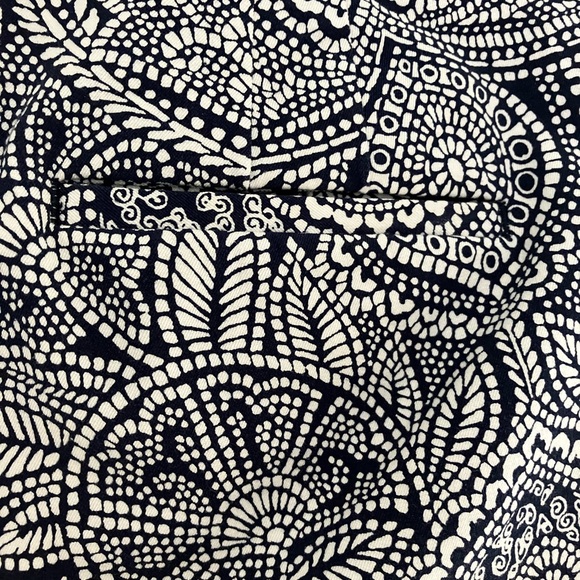 Talbots Navy/White Paisley Chatham Ankle Pants 6P - Picture 6 of 9